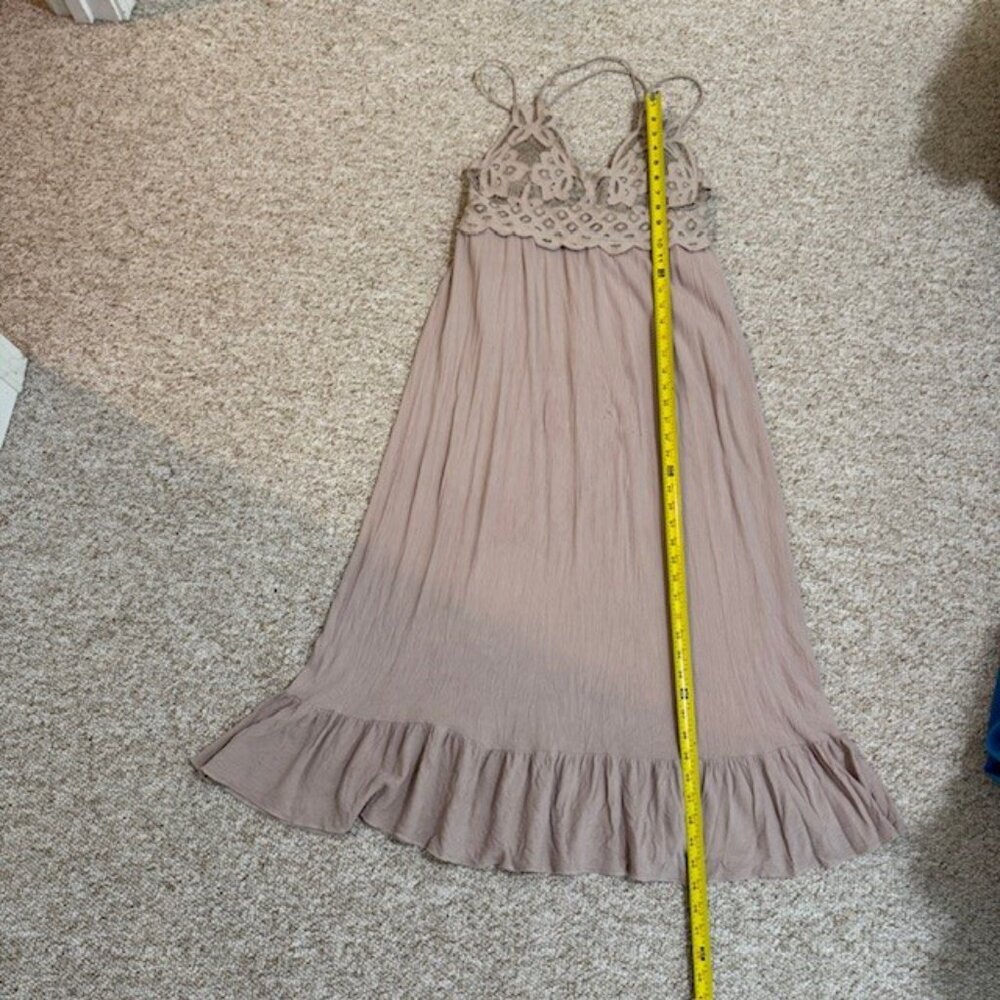VINE & VALLEY Adella Maxi Slip Dress Size XL Stardust Lace Ruffle Boho Beach - Picture 9 of 11